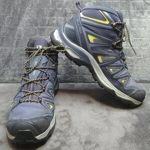 Salomon X Ultra 3 Mid Gore-Tex Mens 11 Blue Waterproof Contagrip Hiking Boots